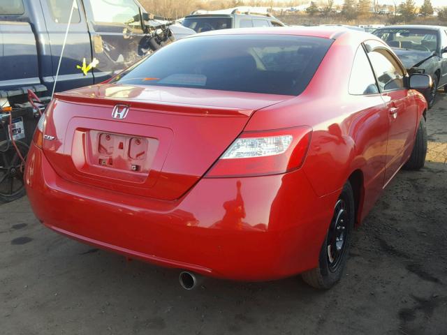 2HGFG12826H554712 - 2006 HONDA CIVIC EX RED photo 4