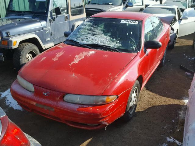 1G3NL52F84C140555 - 2004 OLDSMOBILE ALERO GL RED photo 2