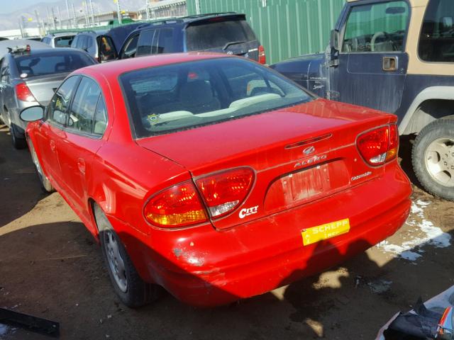 1G3NL52F84C140555 - 2004 OLDSMOBILE ALERO GL RED photo 3