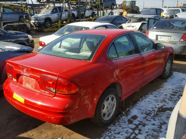 1G3NL52F84C140555 - 2004 OLDSMOBILE ALERO GL RED photo 4