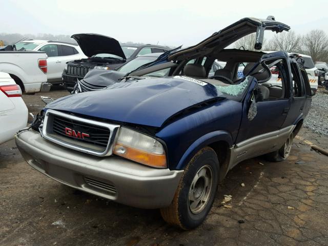 1GKCS13W9Y2391828 - 2000 GMC JIMMY BLUE photo 2