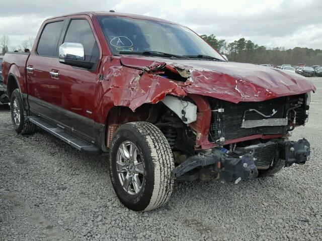 1FTEW1EG8FFA10247 - 2015 FORD F150 SUPER RED photo 1