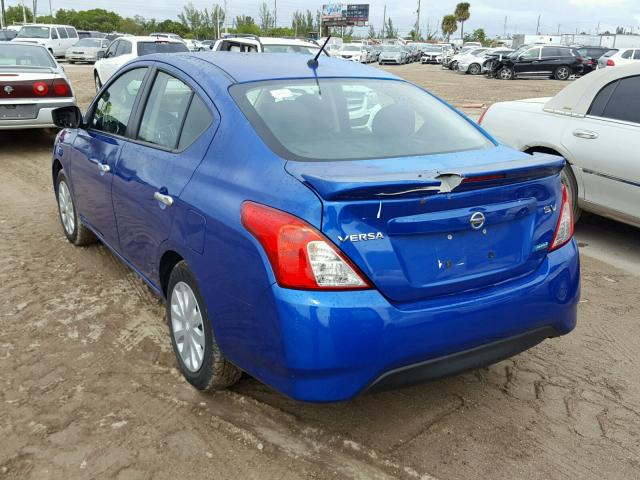 3N1CN7AP2FL853050 - 2015 NISSAN VERSA S BLUE photo 3