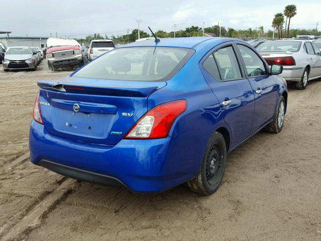 3N1CN7AP2FL853050 - 2015 NISSAN VERSA S BLUE photo 4