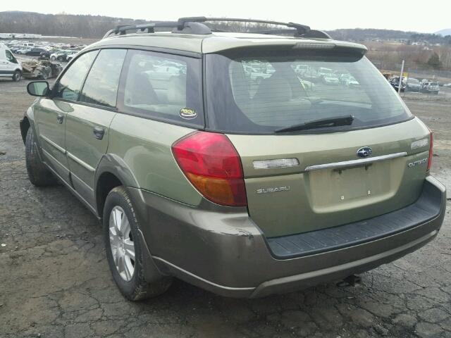 4S4BP61C156369773 - 2005 SUBARU LEGACY OUT GREEN photo 3