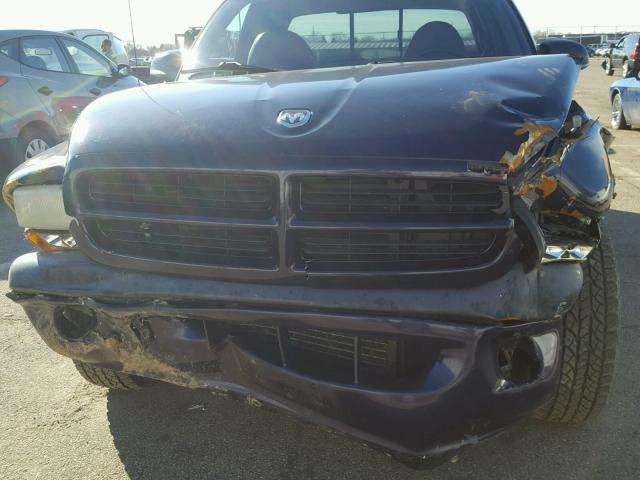 1B7GL22X6WS720749 - 1998 DODGE DAKOTA BLUE photo 9