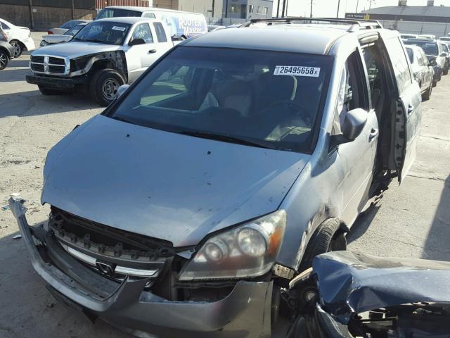 5FNRL38407B078801 - 2007 HONDA ODYSSEY EX BLUE photo 2