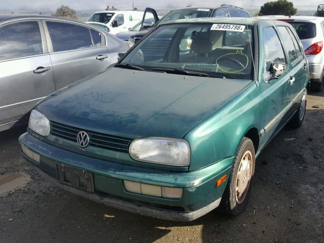 3VWFA81HXTM085485 - 1996 VOLKSWAGEN GOLF GL GREEN photo 2