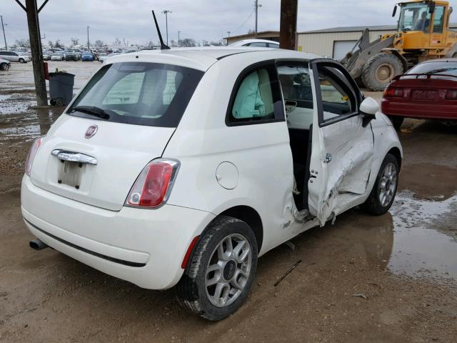 3C3CFFAR9DT672440 - 2013 FIAT 500 POP WHITE photo 4