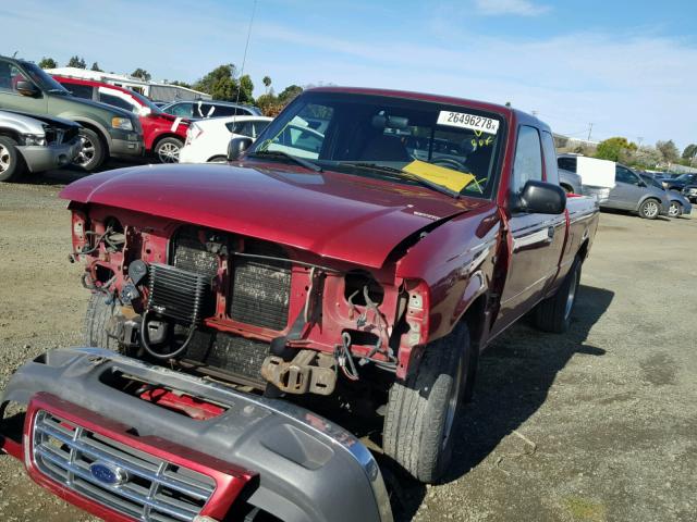 1FTYR44U52PA34300 - 2002 FORD RANGER SUP RED photo 2