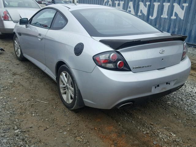 KMHHM66D17U261592 - 2007 HYUNDAI TIBURON GS SILVER photo 3