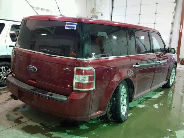 2FMEK62C19BB08886 - 2009 FORD FLEX SEL MAROON photo 4