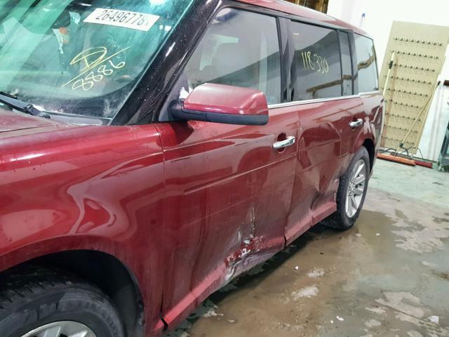 2FMEK62C19BB08886 - 2009 FORD FLEX SEL მუქწითელი ფოტო 9