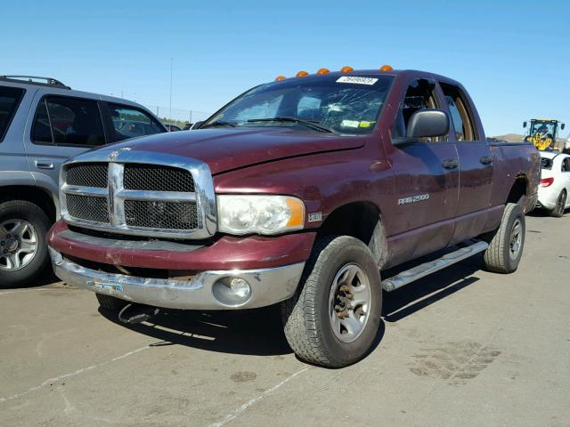 3D7KU28D23G823275 - 2003 DODGE RAM 2500 S MAROON photo 2