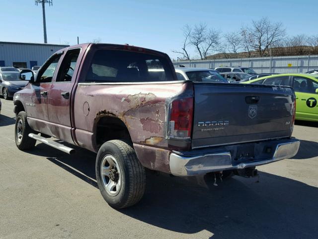 3D7KU28D23G823275 - 2003 DODGE RAM 2500 S MAROON photo 3