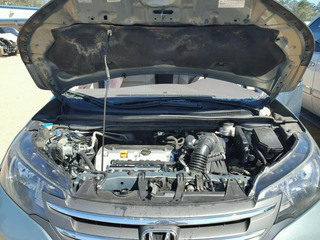 JHLRM3H59CC007175 - 2012 HONDA CR-V EX BLUE photo 7