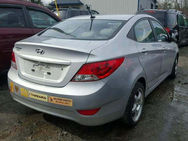 KMHCU4AE2DU379600 - 2013 HYUNDAI ACCENT GLS SILVER photo 4