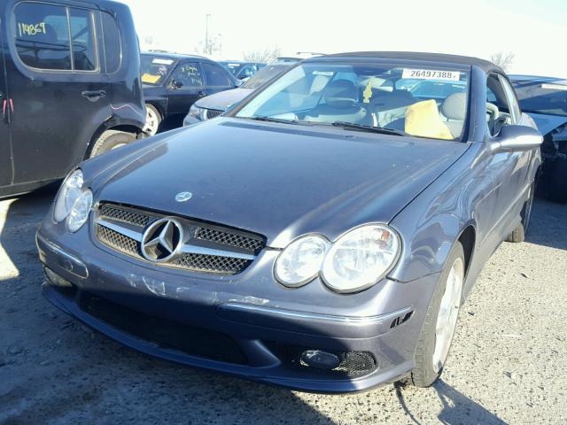 WDBTK75G14T018273 - 2004 MERCEDES-BENZ CLK 500 BLUE photo 2