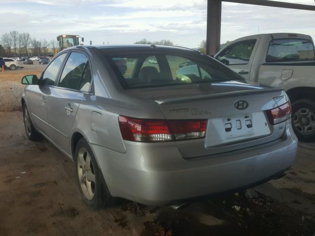 5NPEU46F98H400845 - 2008 HYUNDAI SONATA SE SILVER photo 3