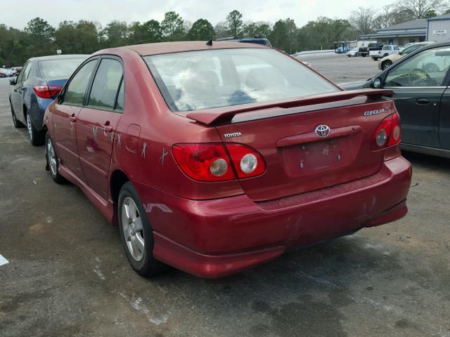 1NXBR32E85Z554021 - 2005 TOYOTA COROLLA CE RED photo 3