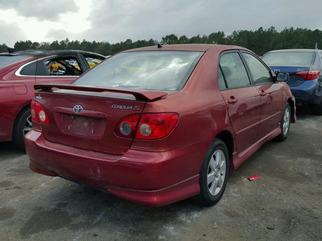 1NXBR32E85Z554021 - 2005 TOYOTA COROLLA CE RED photo 4