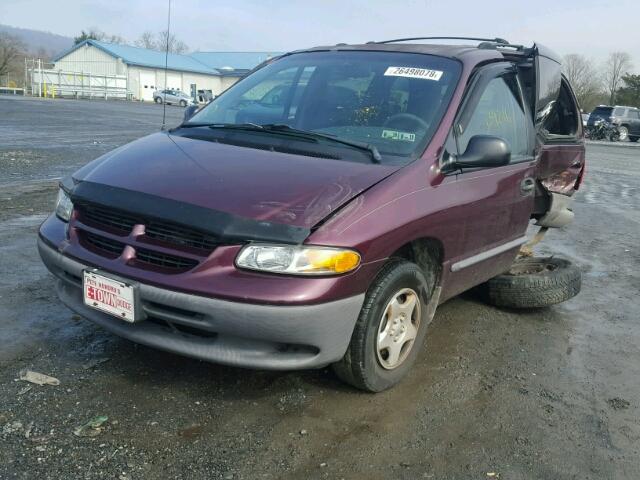 2B4GP25G7YR749937 - 2000 DODGE CARAVAN PURPLE photo 2