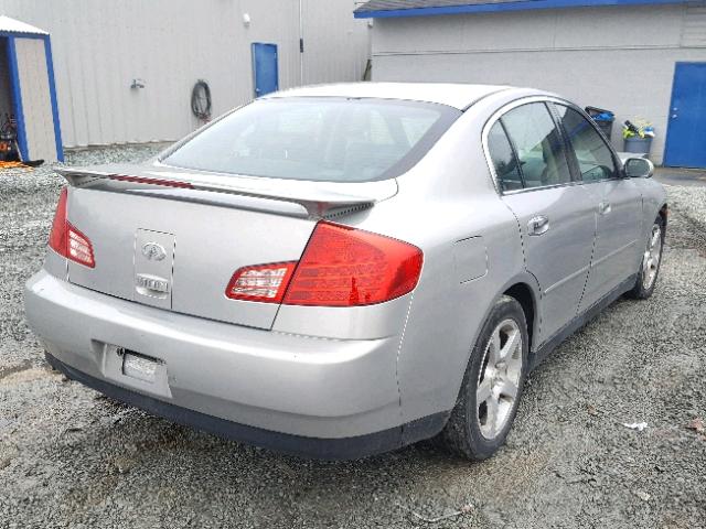 JNKCV51E83M005464 - 2003 INFINITI G35 SILVER photo 4