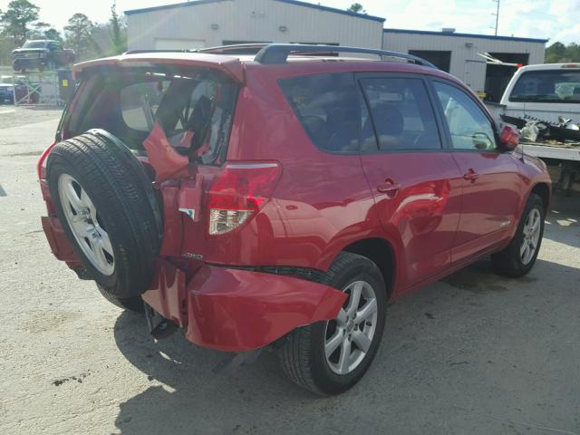 JTMBK31V975023336 - 2007 TOYOTA RAV4 LIMIT RED photo 4