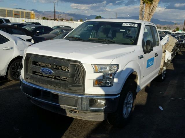 1FTEX1EP1GKE16893 - 2016 FORD F150 SUPER WHITE photo 2