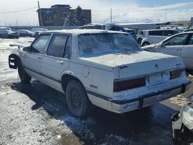 1G4HP54C1KH457206 - 1989 BUICK LESABRE CU WHITE photo 3