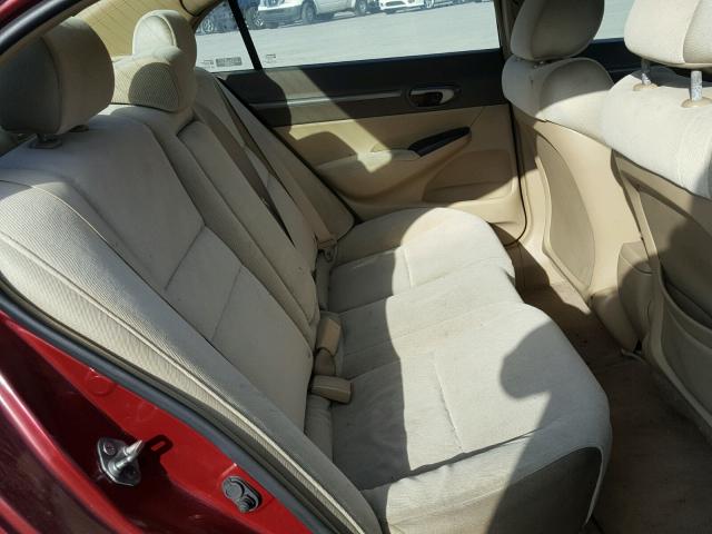 1HGFA168X7L140920 - 2007 HONDA CIVIC EX მუქწითელი ფოტო 6