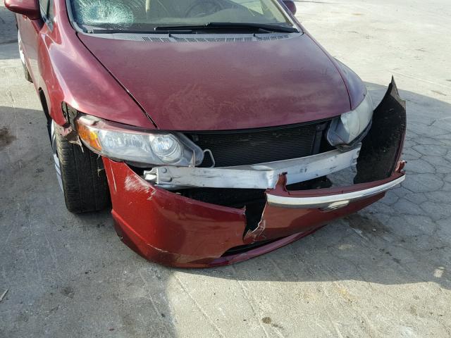 1HGFA168X7L140920 - 2007 HONDA CIVIC EX მუქწითელი ფოტო 9