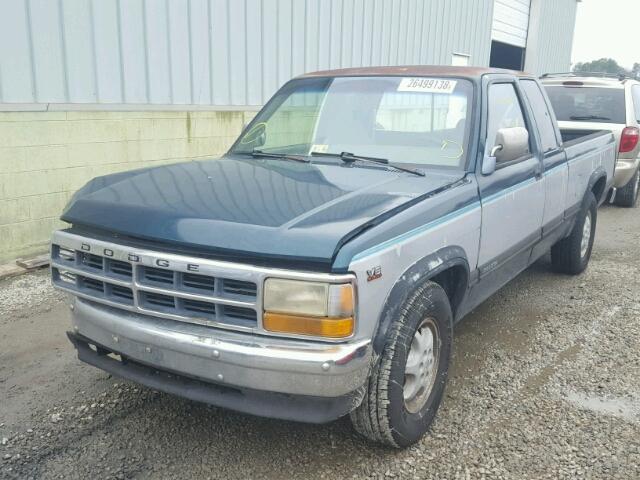 1B7GL23XXSS382166 - 1995 DODGE DAKOTA GREEN photo 2