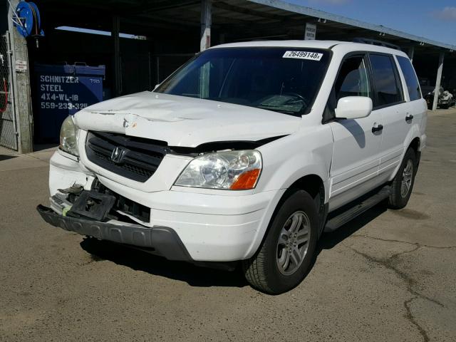 2HKYF18743H535770 - 2003 HONDA PILOT EXL WHITE photo 2