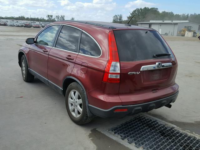 JHLRE38717C064720 - 2007 HONDA CR-V EXL MAROON photo 3