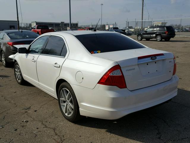 3FAHP0JAXCR439156 - 2012 FORD FUSION SEL WHITE photo 3