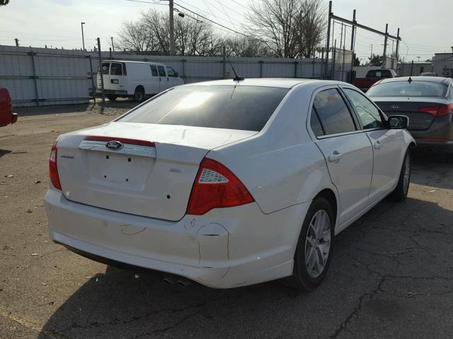 3FAHP0JAXCR439156 - 2012 FORD FUSION SEL WHITE photo 4