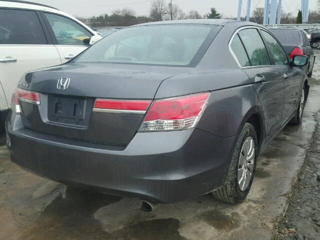 1HGCP2F33CA170617 - 2012 HONDA ACCORD LX GRAY photo 4