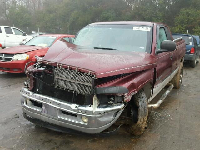 3B7HC13Y81G767626 - 2001 DODGE RAM 1500 BURGUNDY photo 2