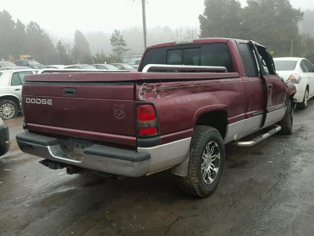 3B7HC13Y81G767626 - 2001 DODGE RAM 1500 BURGUNDY photo 4