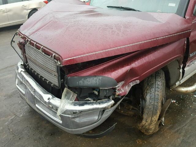 3B7HC13Y81G767626 - 2001 DODGE RAM 1500 BURGUNDY photo 9