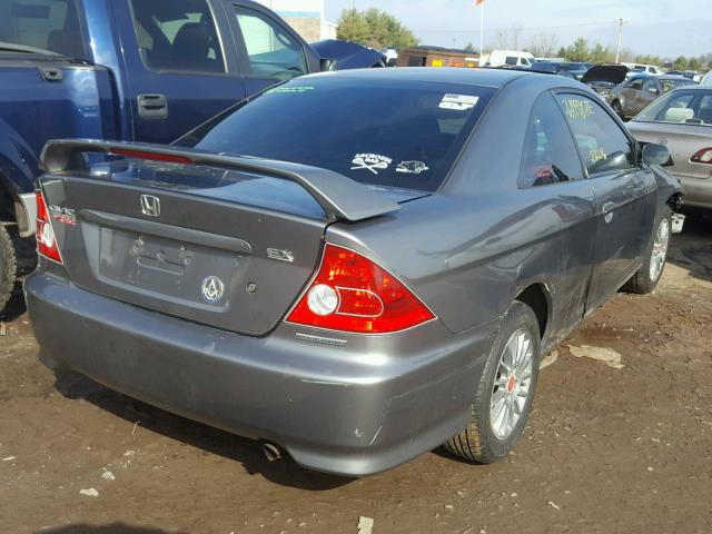 1HGEM22925L021408 - 2005 HONDA CIVIC EX GRAY photo 4