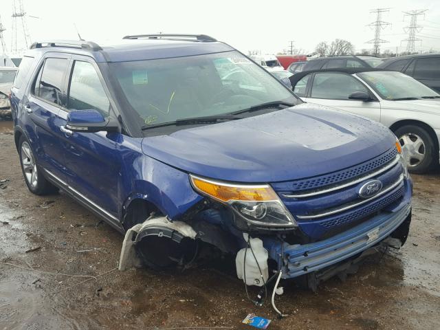 1FM5K8F82EGB73931 - 2014 FORD EXPLORER L BLUE photo 1