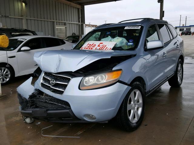 5NMSH13E67H095768 - 2007 HYUNDAI SANTA FE S BLUE photo 2