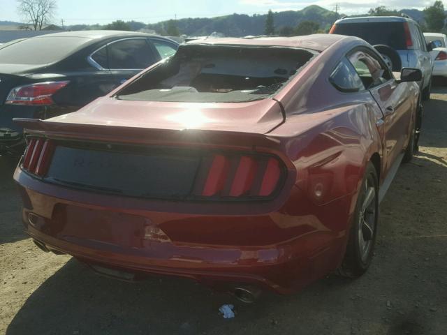 1FA6P8AM9F5378521 - 2015 FORD MUSTANG RED photo 4