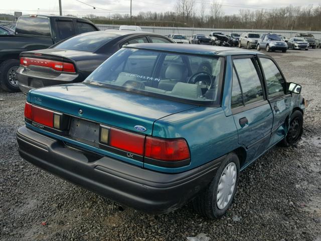 3FAPP13J1PR177919 - 1993 FORD ESCORT LX BLUE photo 4