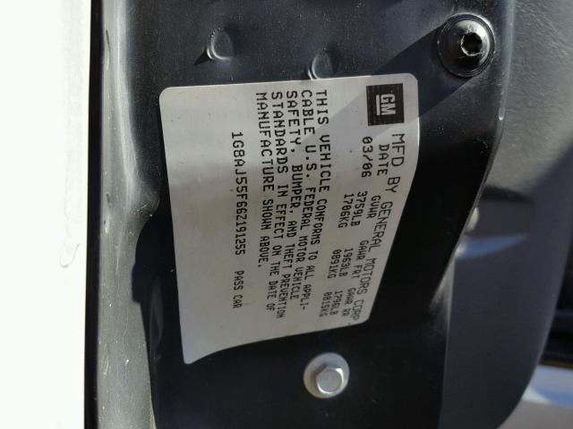 1G8AJ55F66Z191255 - 2006 SATURN ION LEVEL 白色 照片 10