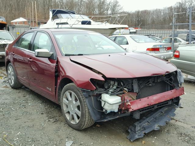 3LNHM28T97R619252 - 2007 LINCOLN MKZ BURGUNDY photo 1