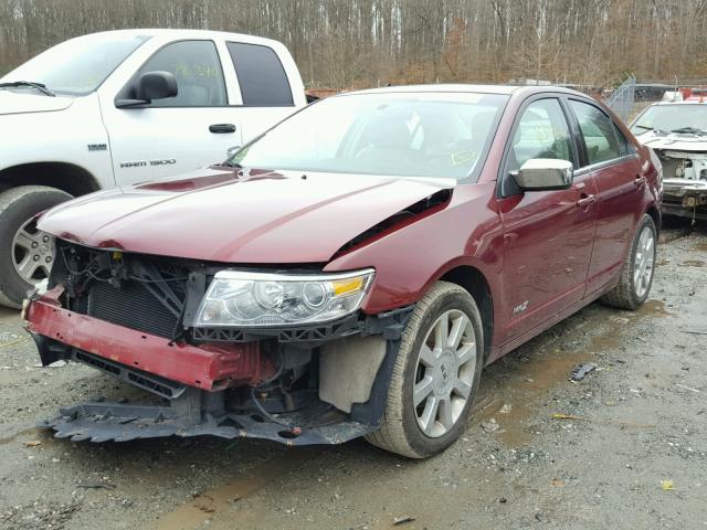 3LNHM28T97R619252 - 2007 LINCOLN MKZ BURGUNDY photo 2