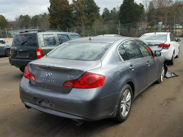 JN1DV6AR9BM652407 - 2011 INFINITI G25 SILVER photo 4